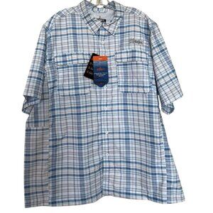 Habit Fishing Outdoor Vented Button Shirt Mesh Back Mens Size XXL Fishing Plaid